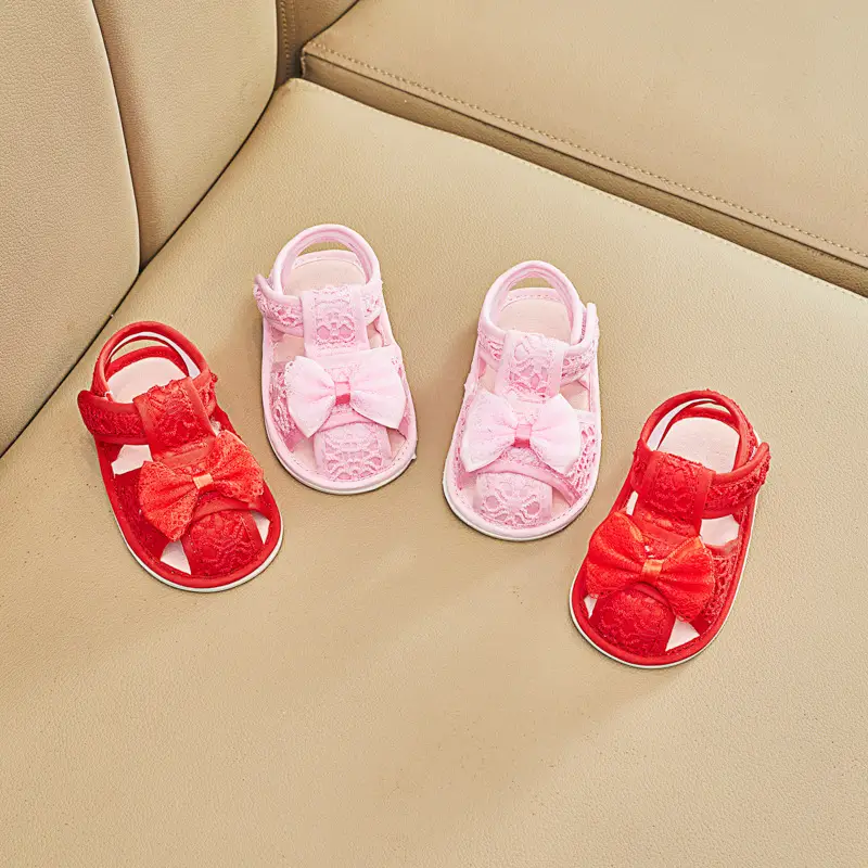 Baby mesh shoes small sandals non-slip soft rubber sole toddler shoes baby shoes 0-18 months Velcro breathable wear-resistant - Image 3