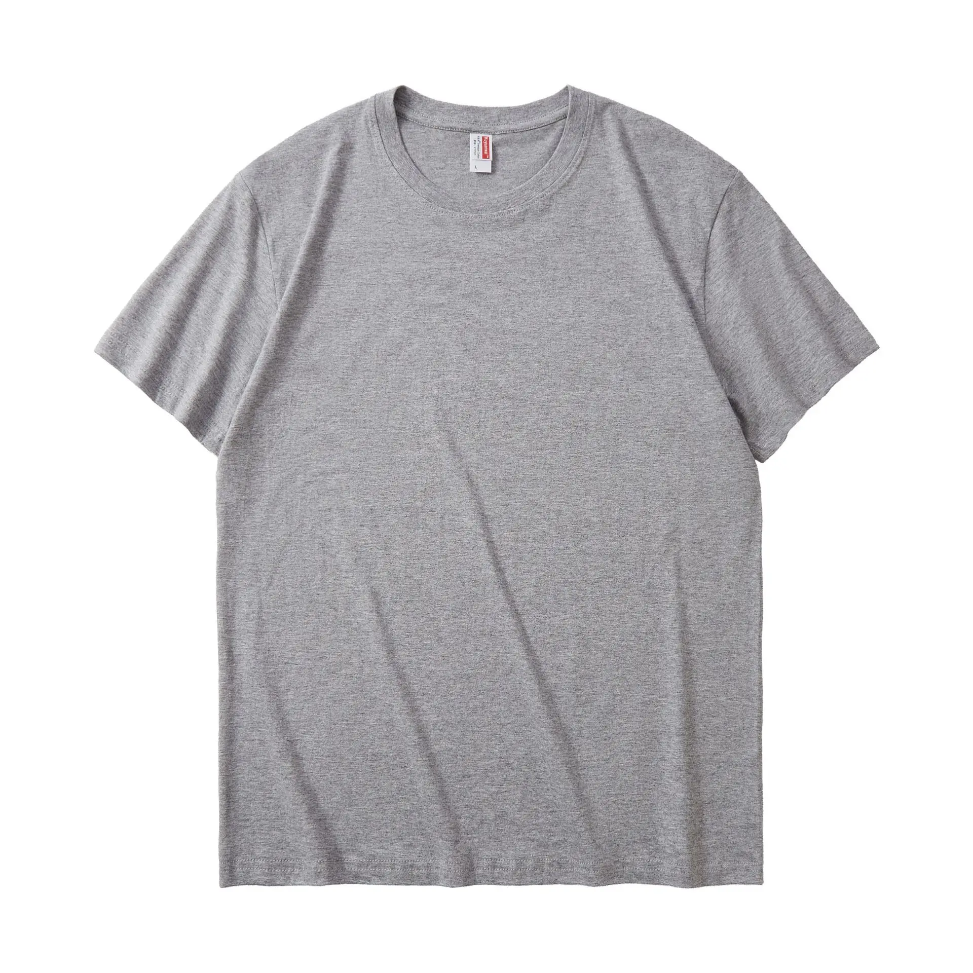 Men Grey Cotton T-Shirt 26 Count Round Neck Short Sleeve - Image 13