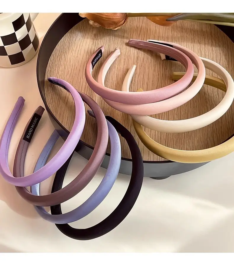 Women's Solid Color Glossy Hair Hoop Non-Slip Stamp — feature 10