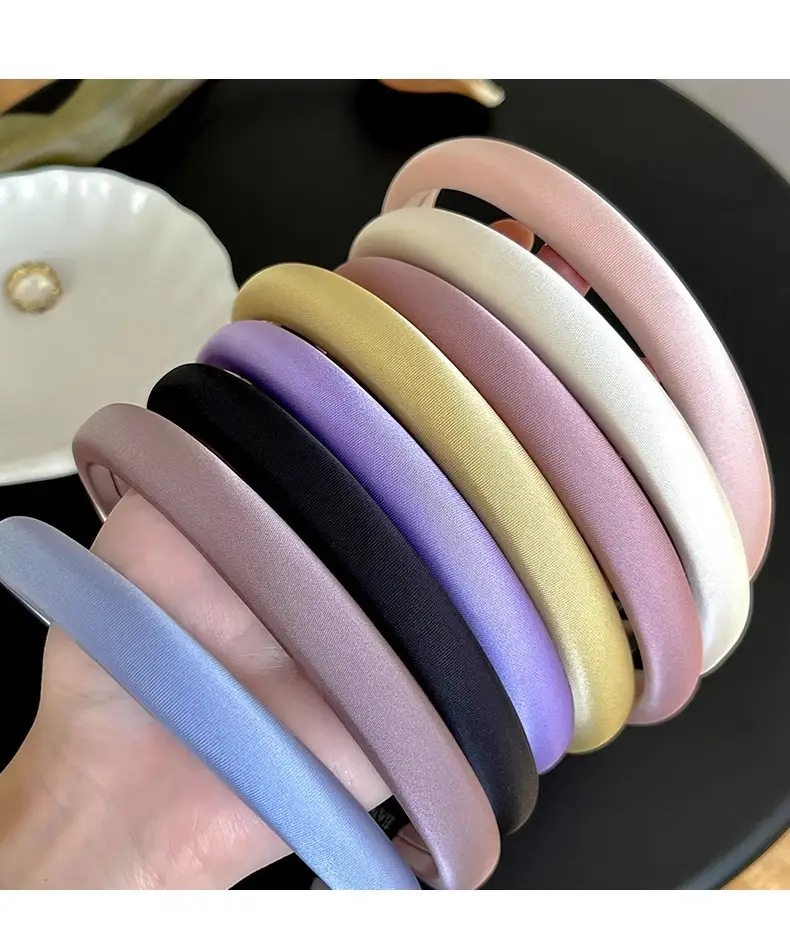 Women's Solid Color Glossy Hair Hoop Non-Slip Stamp — feature 11