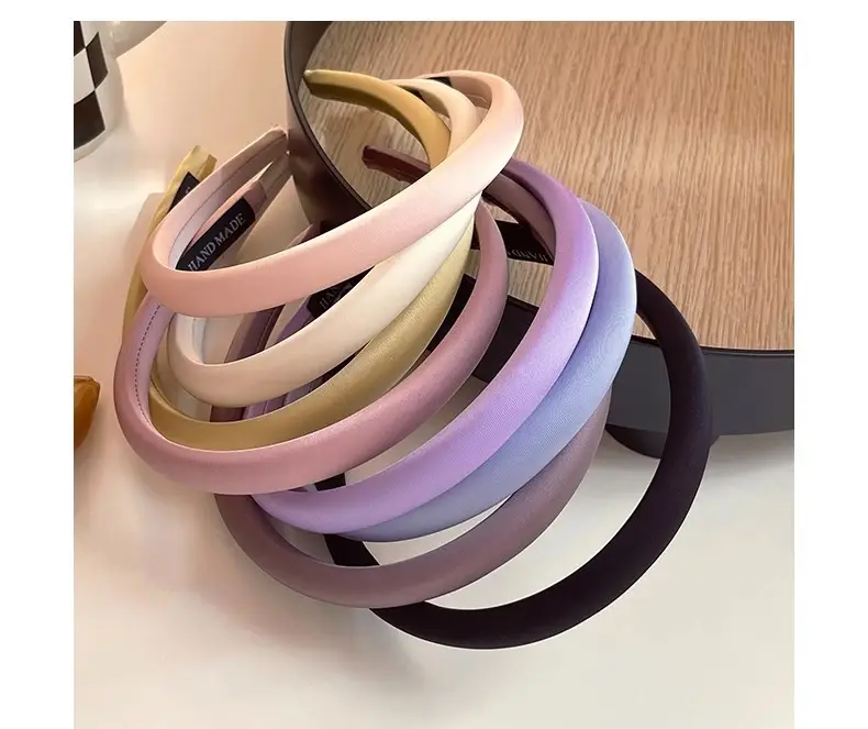 Women's Solid Color Glossy Hair Hoop Non-Slip Stamp — feature 5