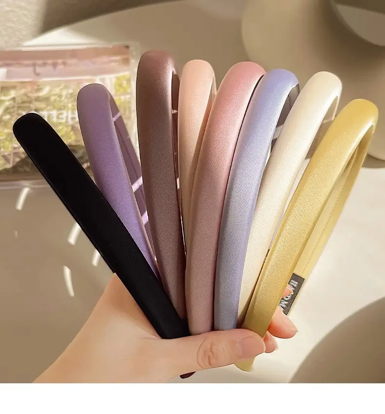 Women's Solid Color Glossy Hair Hoop Non-Slip Stamp — feature 8