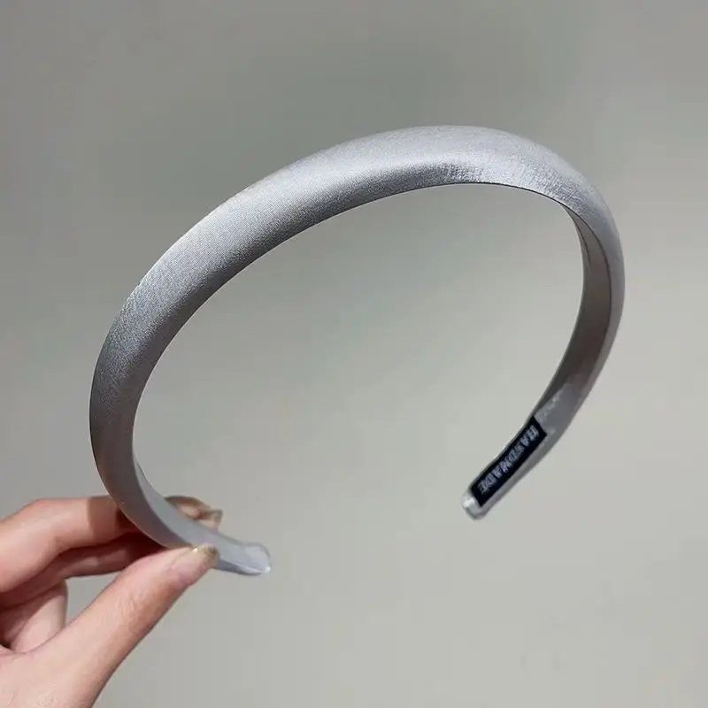 Women's Solid Color Glossy Hair Hoop Non-Slip Stamp