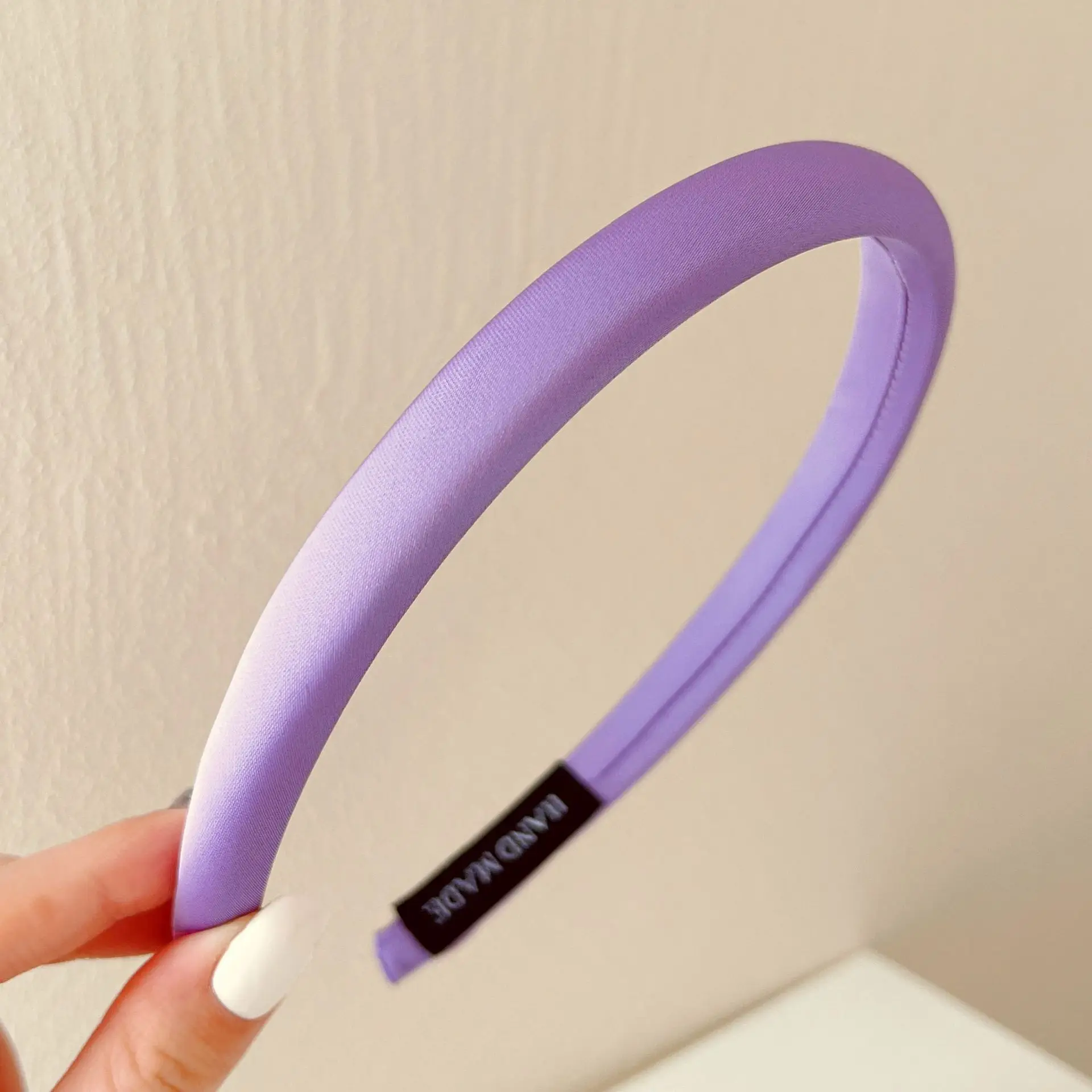 Women's Solid Color Glossy Hair Hoop Non-Slip Stamp