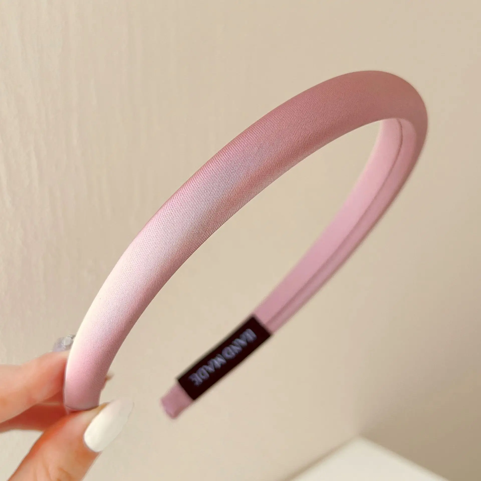 Women's Solid Color Glossy Hair Hoop Non-Slip Stamp