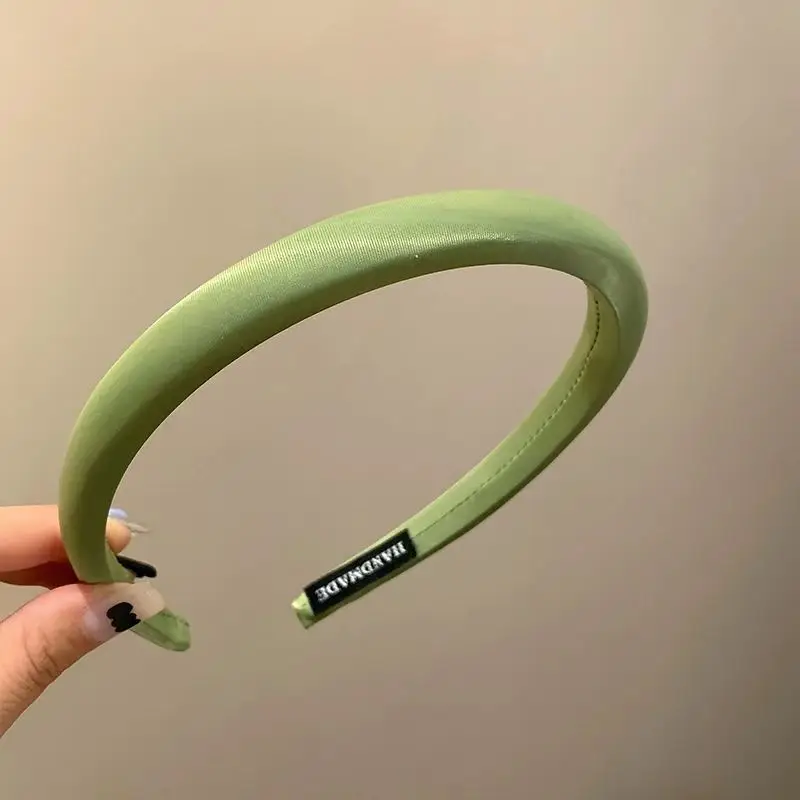Women's Solid Color Glossy Hair Hoop Non-Slip Stamp