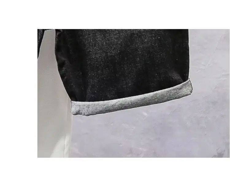 Men Denim Shorts Slim Fit Elastic Waist Summer Wear