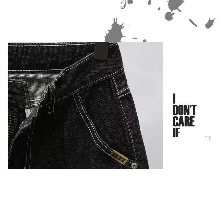 Men Denim Shorts Slim Fit Elastic Waist Summer Wear