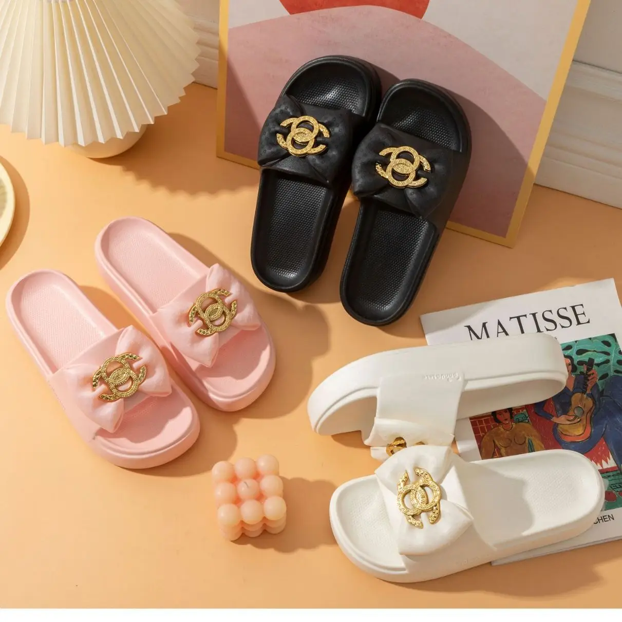 EVA Bow Slippers Women Summer Soft High-Bounce - Image 6