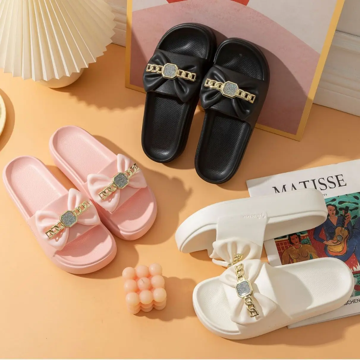 EVA Bow Slippers Women Summer Soft High-Bounce - Image 8
