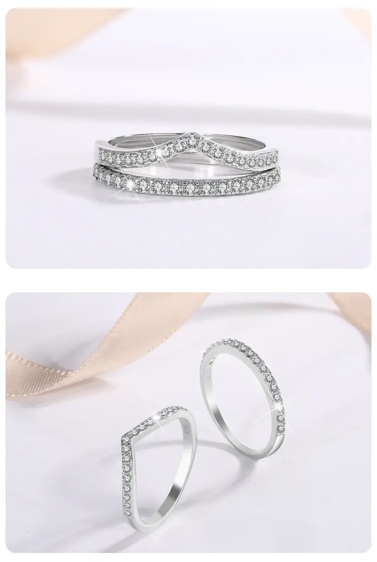 S925 Sterling Silver Moissanite Diamond Ring with Gra Certificate — feature 5