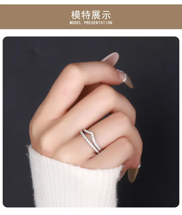 S925 Sterling Silver Moissanite Diamond Ring with Gra Certificate — feature 6