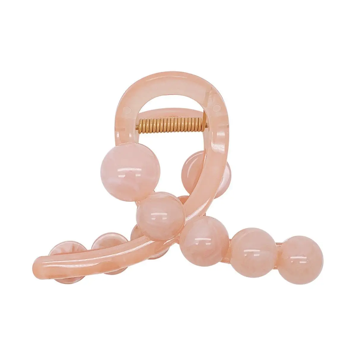 Pink Jelly Bead Hair Clip for Women Medium Size - Image 9