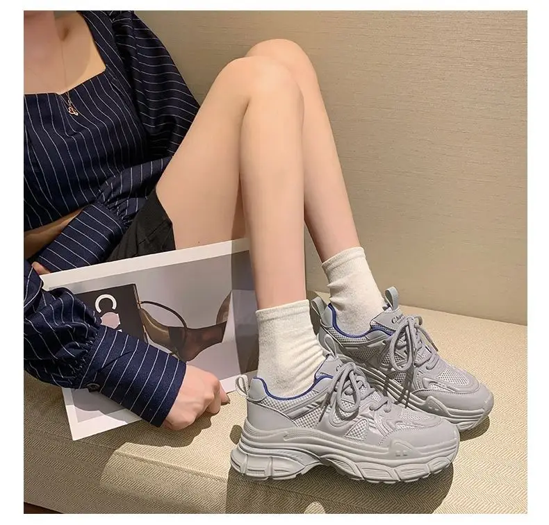 Mori Torre Shoes Women's Summer 2023 New Student Mesh Shoes Breathable Mesh Korean Style Thick-soled White Shoes Women — feature 18