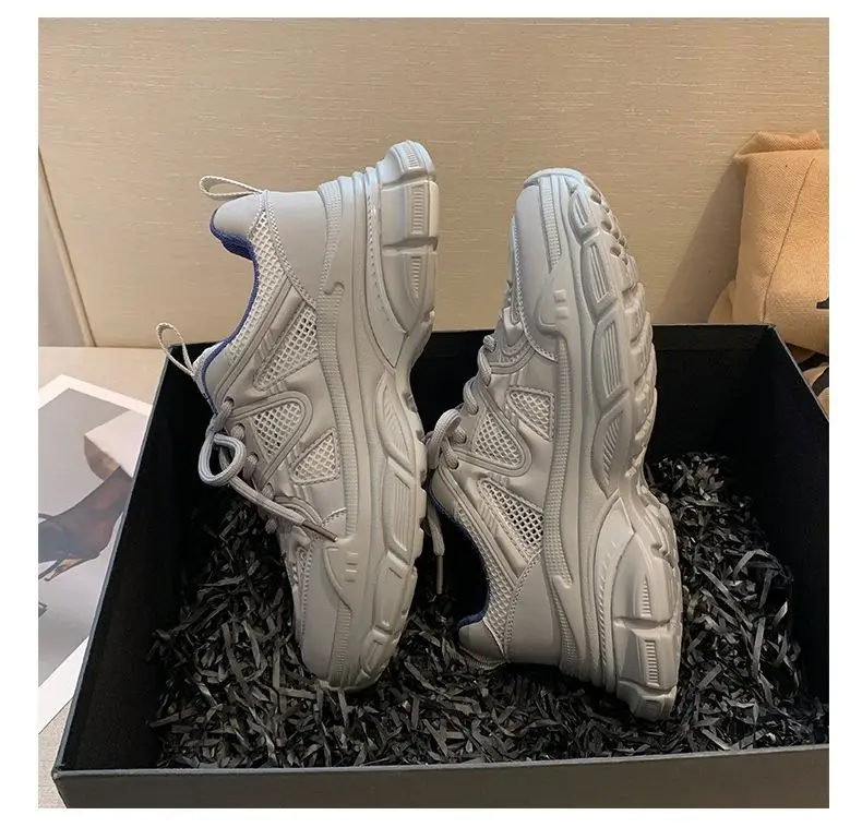 Mori Torre Shoes Women's Summer 2023 New Student Mesh Shoes Breathable Mesh Korean Style Thick-soled White Shoes Women — feature 25