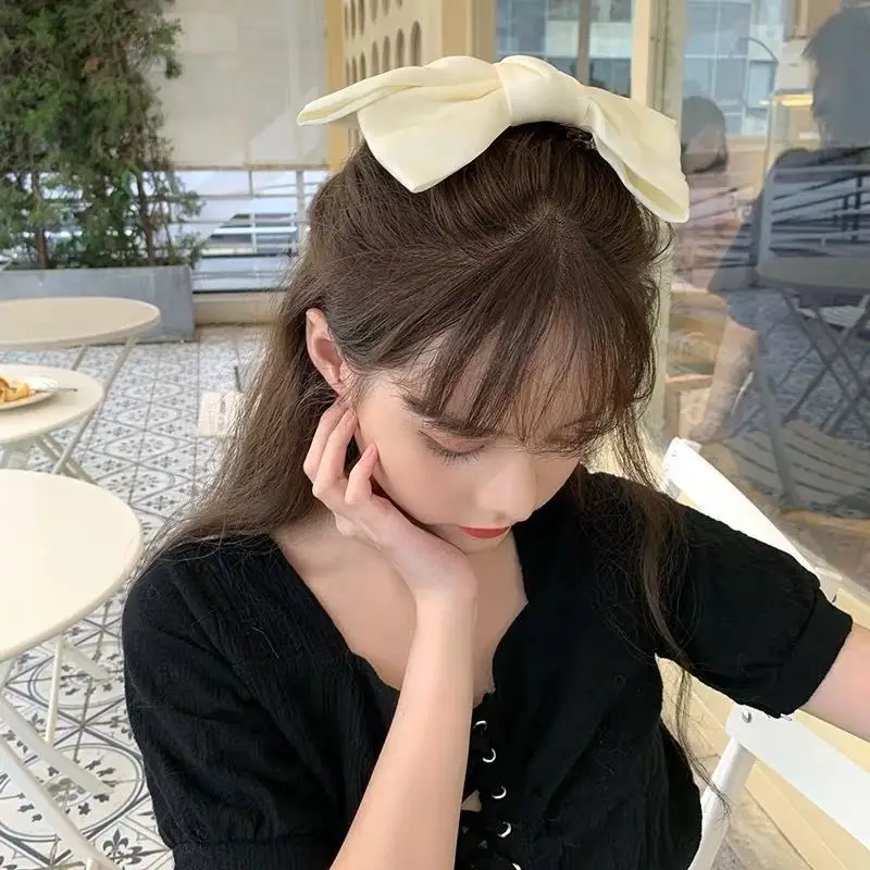 Big Bow Hairpin for Women Navy Color