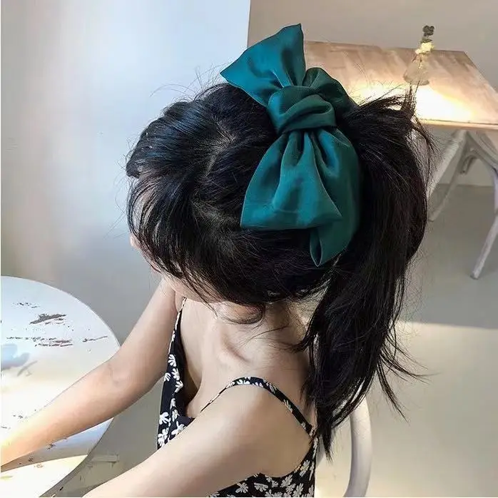 Big Bow Hairpin for Women Navy Color