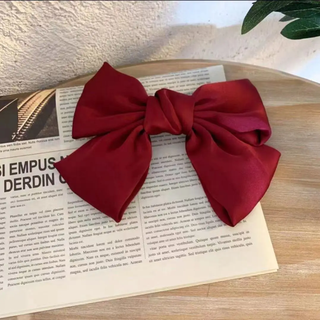 Big Bow Hairpin for Women Navy Color