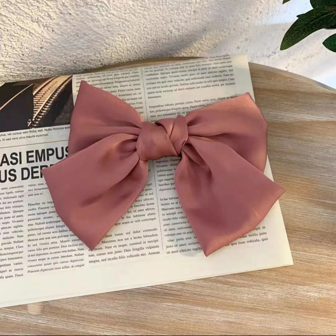 Big Bow Hairpin for Women Navy Color