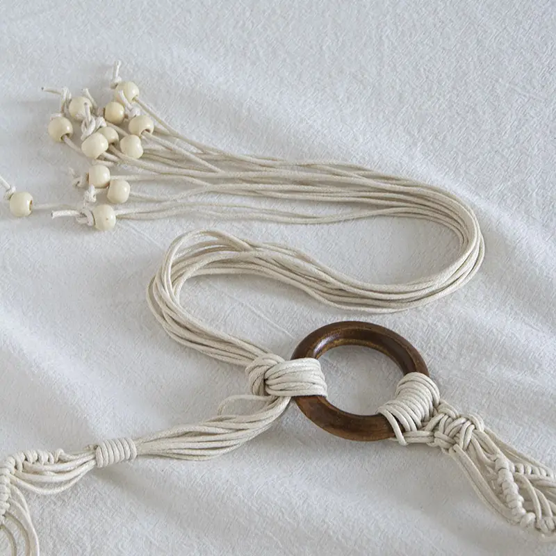 Bohemian Wax Rope Ethnic Knot Women's Belt — feature 11