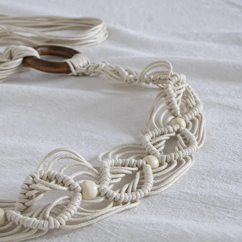 Bohemian Wax Rope Ethnic Knot Women's Belt — feature 12