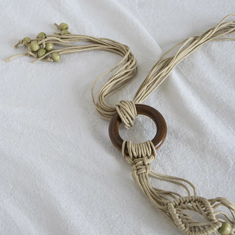 Bohemian Wax Rope Ethnic Knot Women's Belt — feature 16
