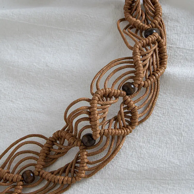 Bohemian Wax Rope Ethnic Knot Women's Belt — feature 9