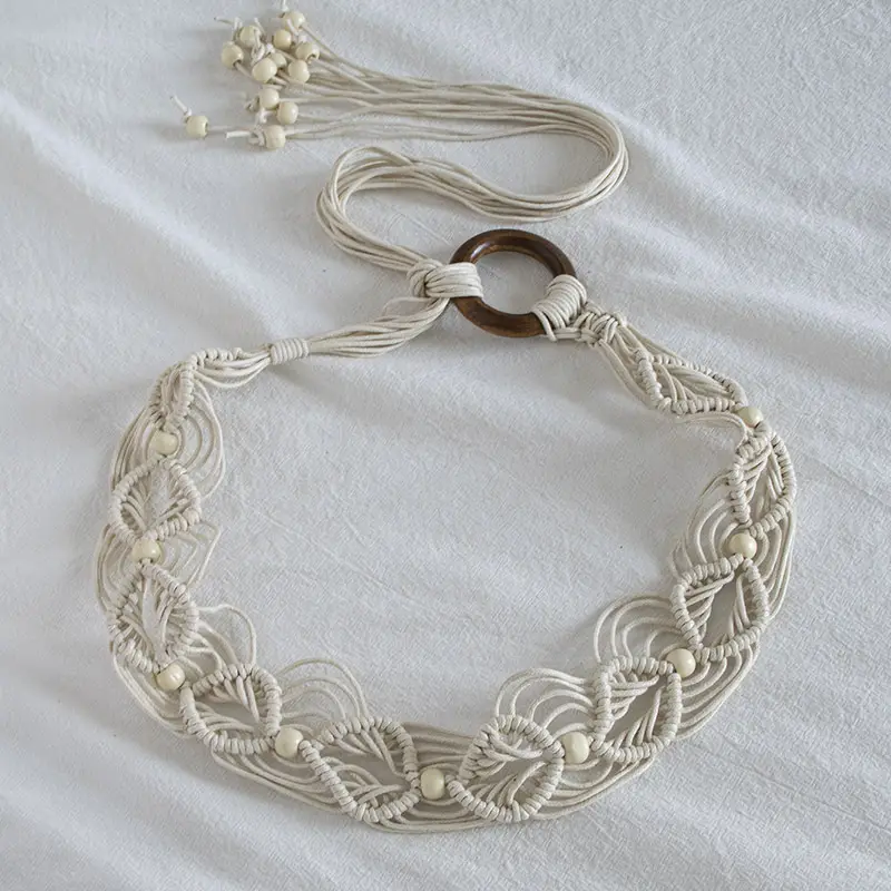 Bohemian Wax Rope Ethnic Knot Women's Belt