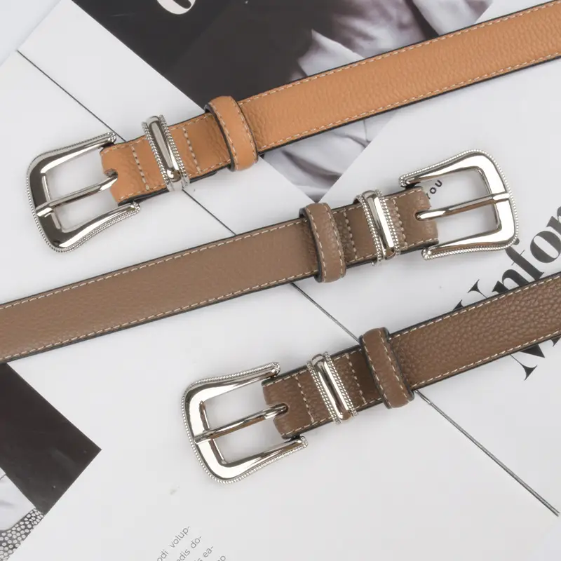 Women's Genuine Leather Belt with Pin Buckle - Image 16