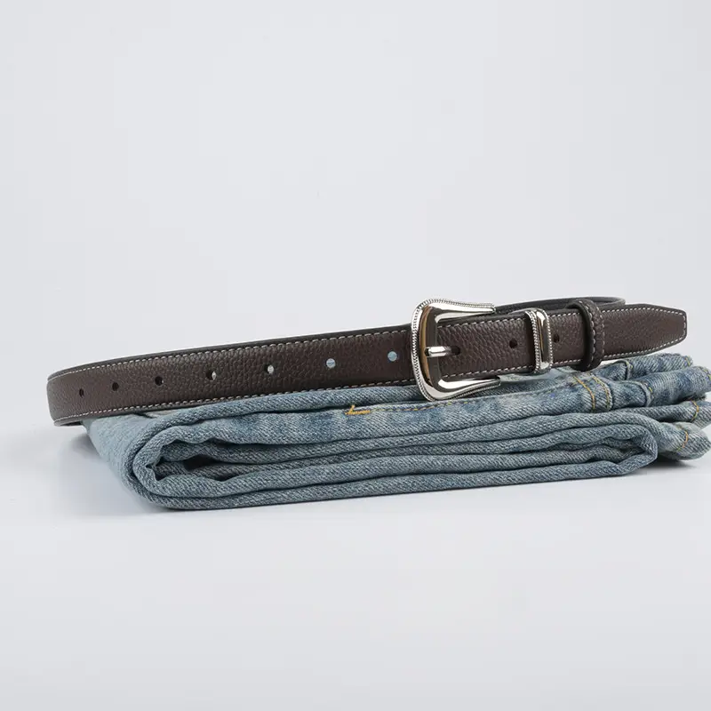 Women's Genuine Leather Belt with Pin Buckle - Image 18
