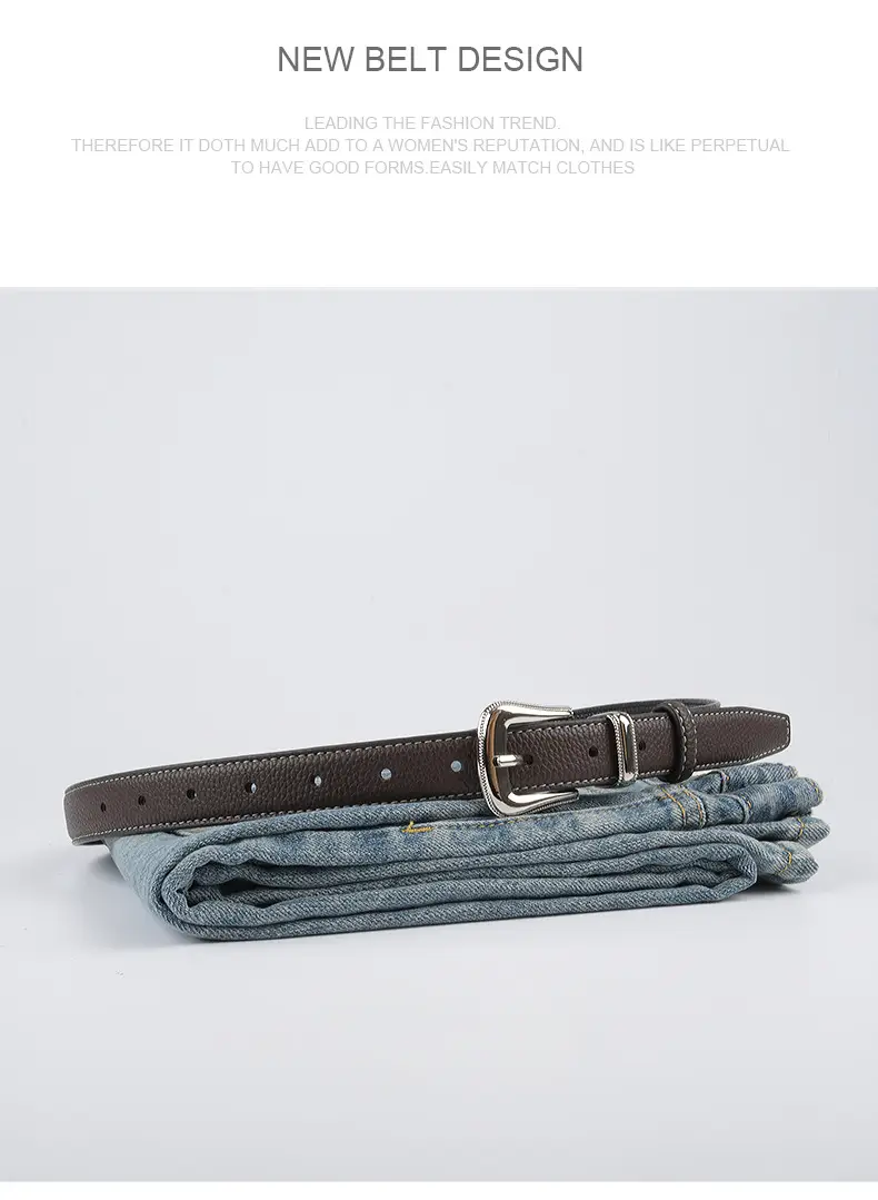 Women's Genuine Leather Belt with Pin Buckle β feature 11