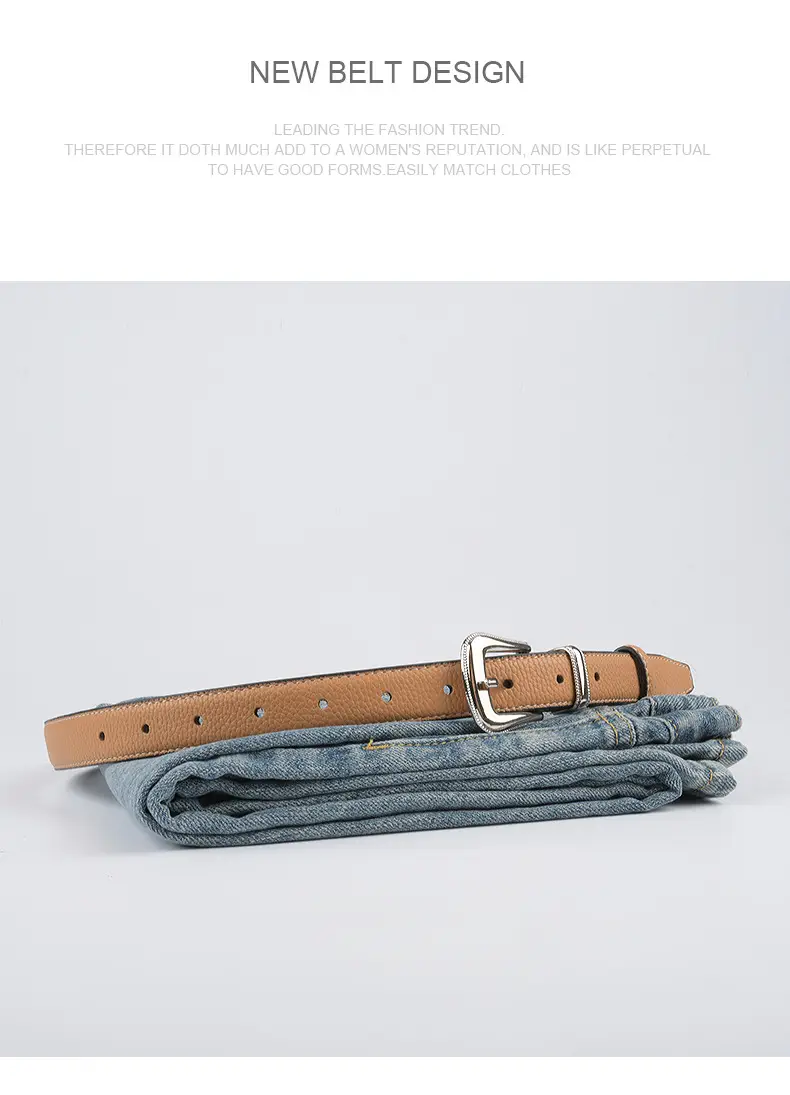 Women's Genuine Leather Belt with Pin Buckle β feature 12