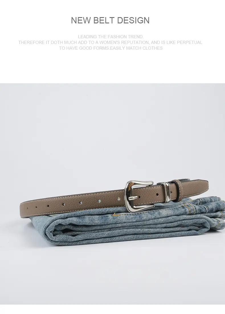 Women's Genuine Leather Belt with Pin Buckle β feature 13