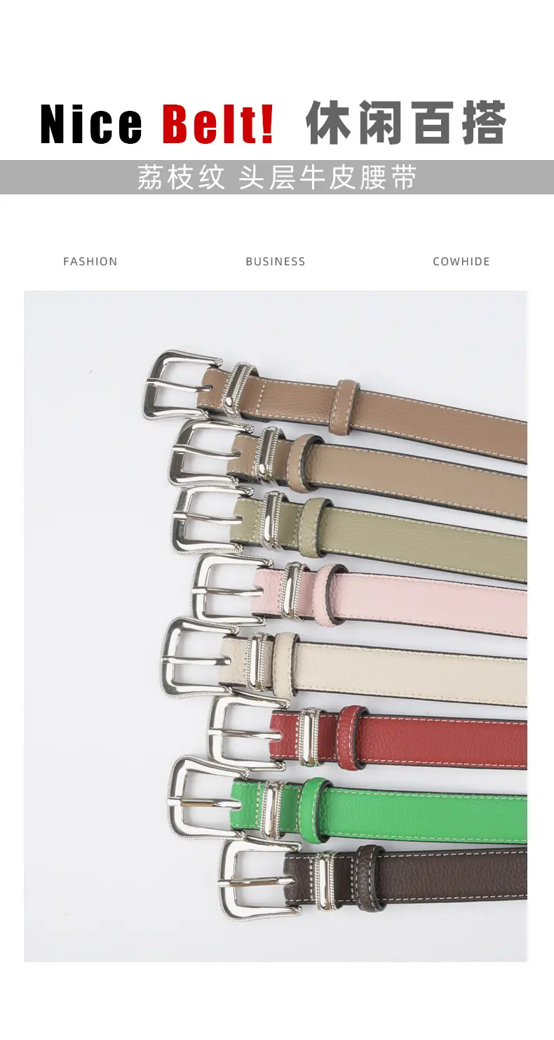Women's Genuine Leather Belt with Pin Buckle β feature 4