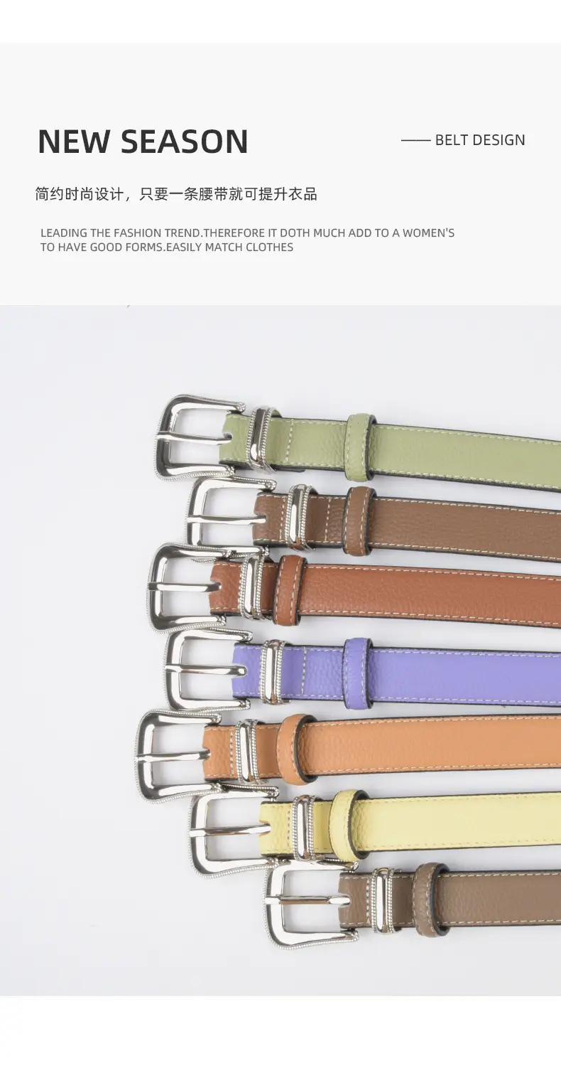 Women's Genuine Leather Belt with Pin Buckle β feature 5