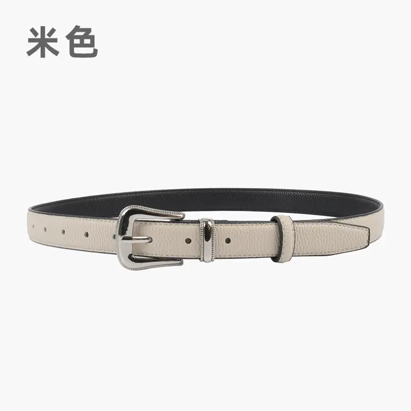 Women's Genuine Leather Belt with Pin Buckle - Image 2