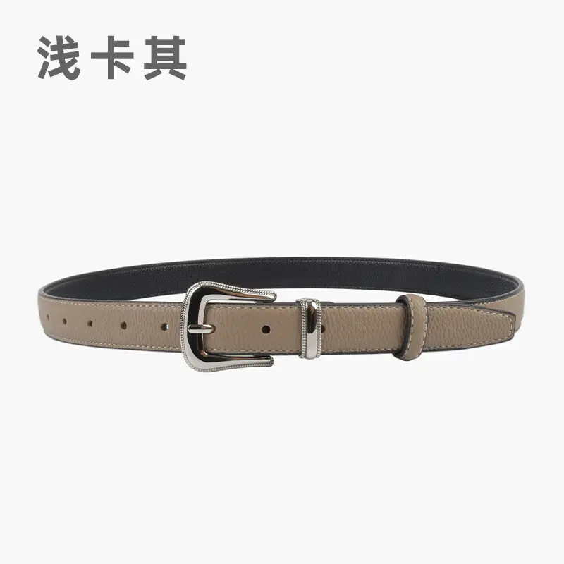 Women's Genuine Leather Belt with Pin Buckle - Image 4
