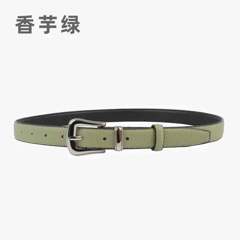 Women's Genuine Leather Belt with Pin Buckle - Image 6