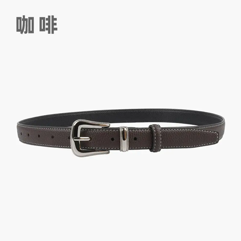 Women's Genuine Leather Belt with Pin Buckle - Image 7
