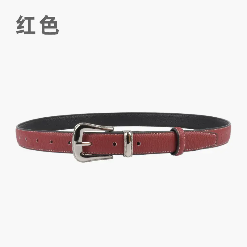 Women's Genuine Leather Belt with Pin Buckle - Image 9