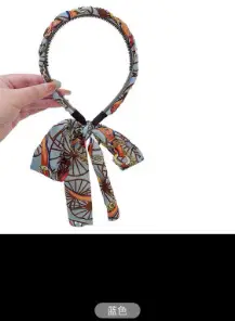 Vintage Hairpin with Silk Satin Scarf for Women - Image 4