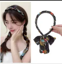 Vintage Hairpin with Silk Satin Scarf for Women - Image 5