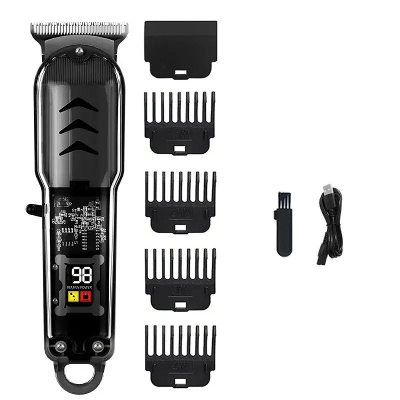 Transparent Hair Clipper Professional Barber Electric Shaver - Image 10