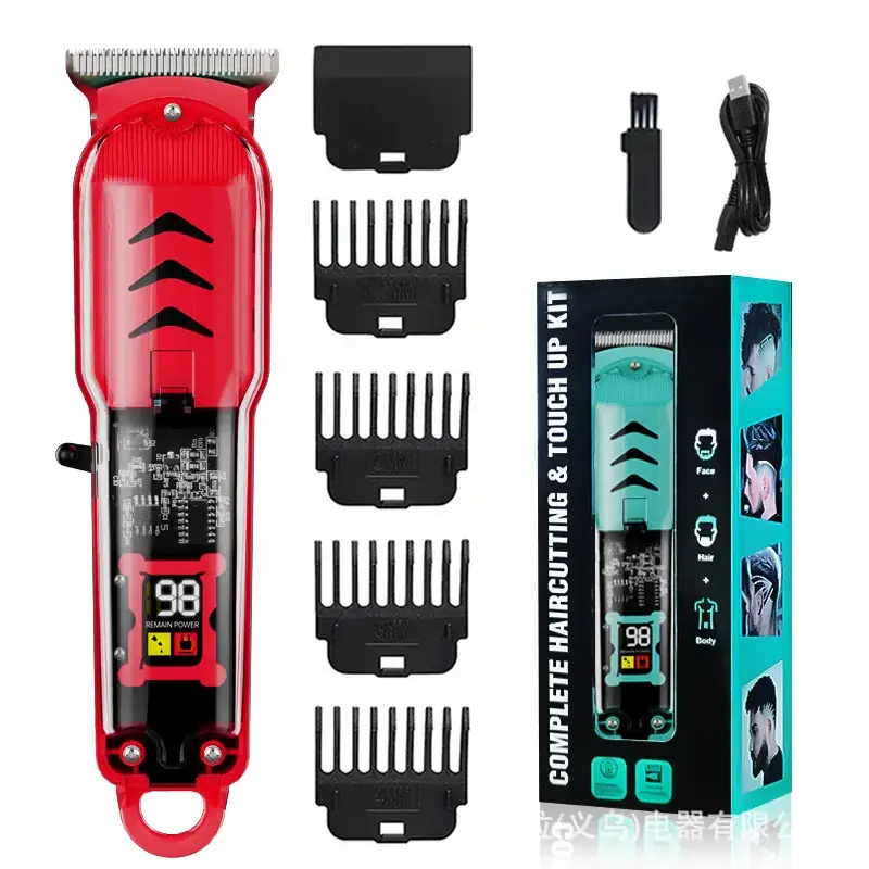 Transparent Hair Clipper Professional Barber Electric Shaver - Image 12