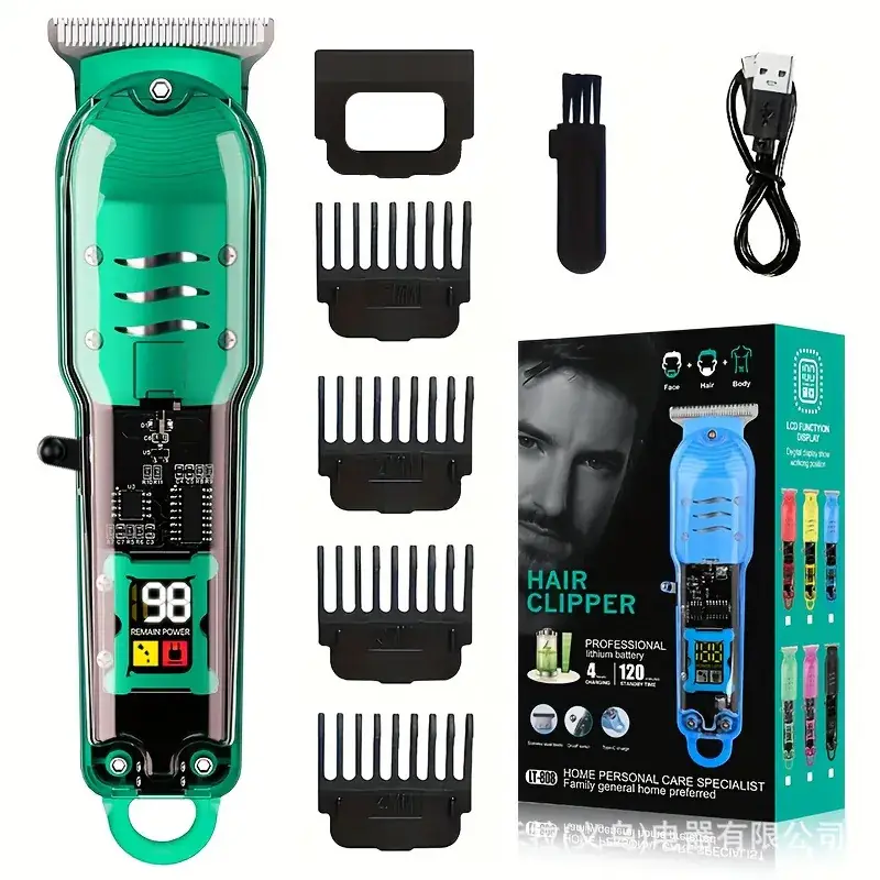 Transparent Hair Clipper Professional Barber Electric Shaver - Image 4