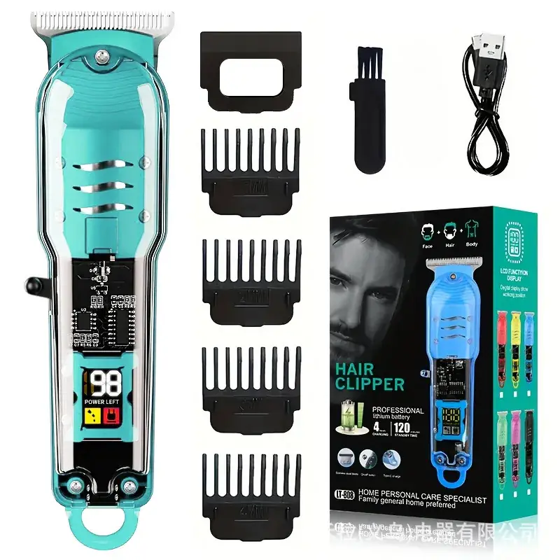 Transparent Hair Clipper Professional Barber Electric Shaver - Image 8