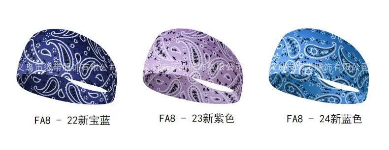 Paisley Anti-Sweat Running Headband Black — feature 14