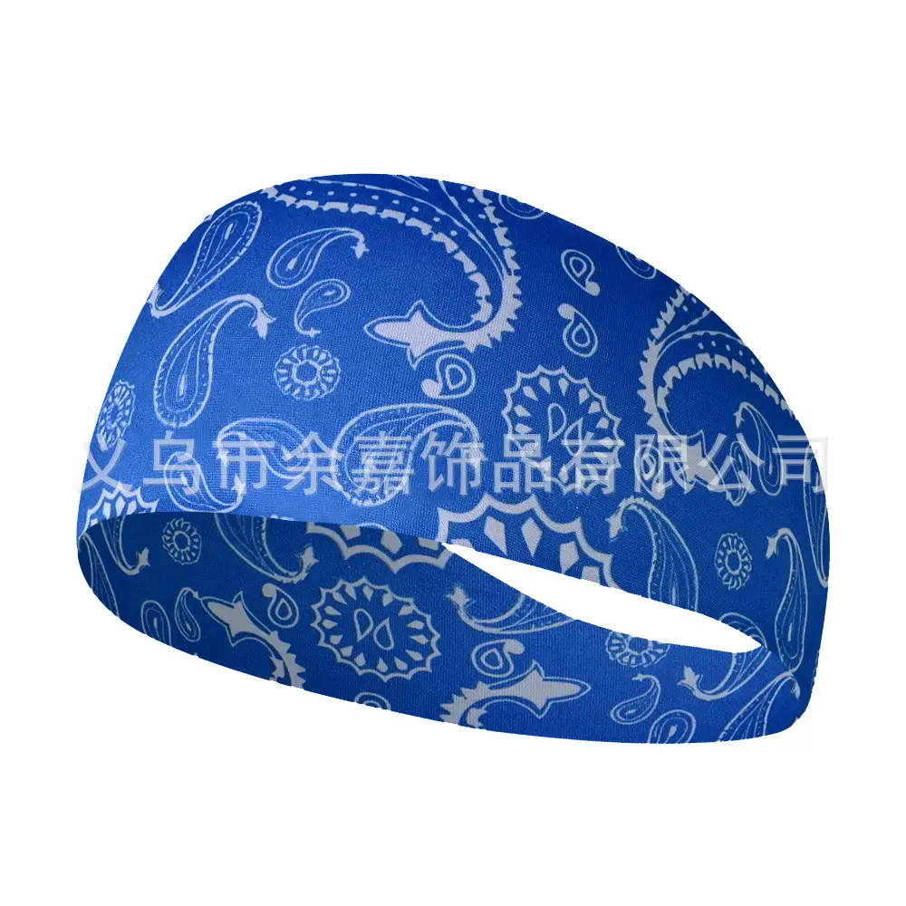 Paisley Anti-Sweat Running Headband Black - Image 10