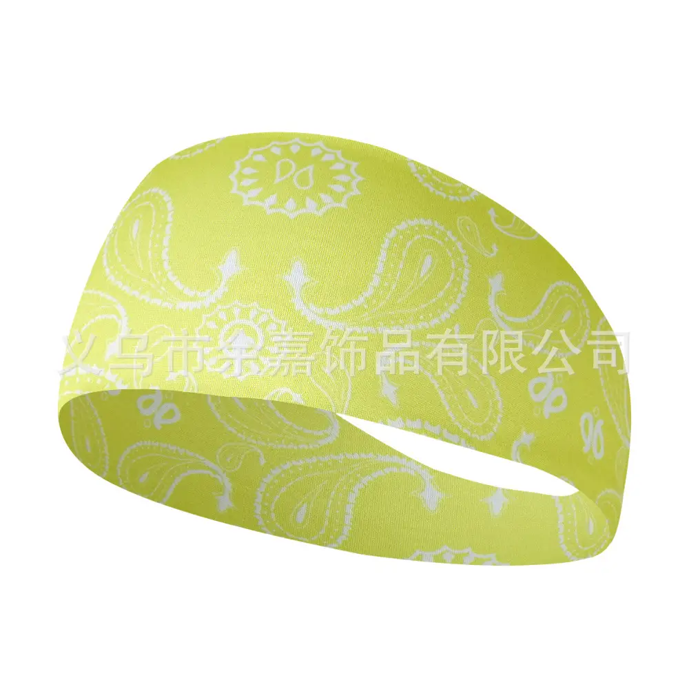 Paisley Anti-Sweat Running Headband Black - Image 11