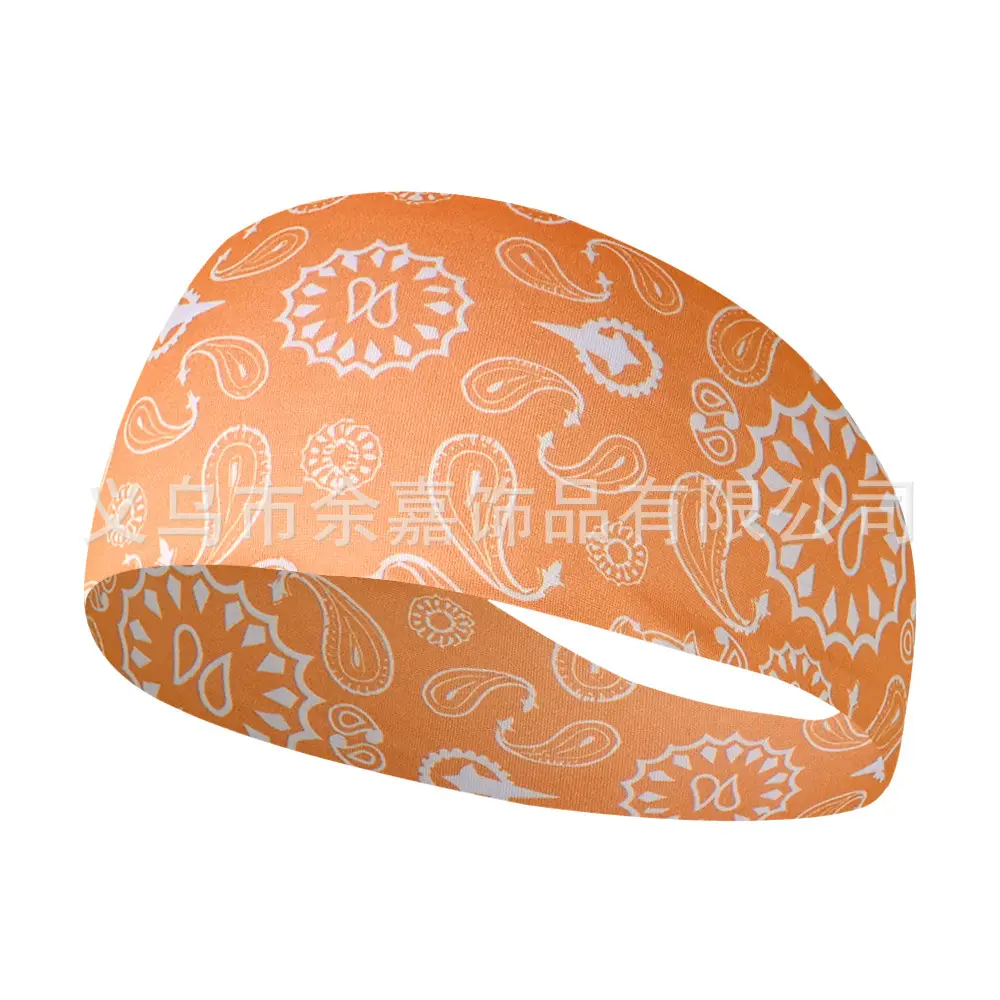 Paisley Anti-Sweat Running Headband Black - Image 12